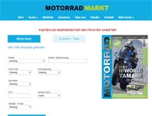 Tablet Screenshot of motorradmarkt.de